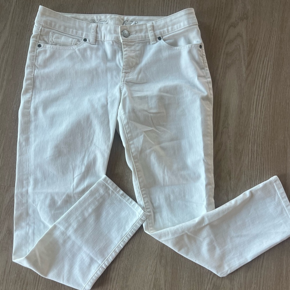 The Limited White Straight Leg Jeans